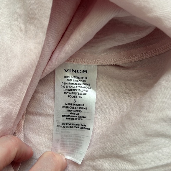 Vince Linen-Blend Square-Neck Midi Dress - Picture 8 of 11